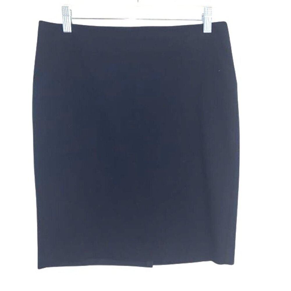 Q Mack Womens Navy blue Pencil Skirt Size 4 Polyester Blend Zipper Closure Made